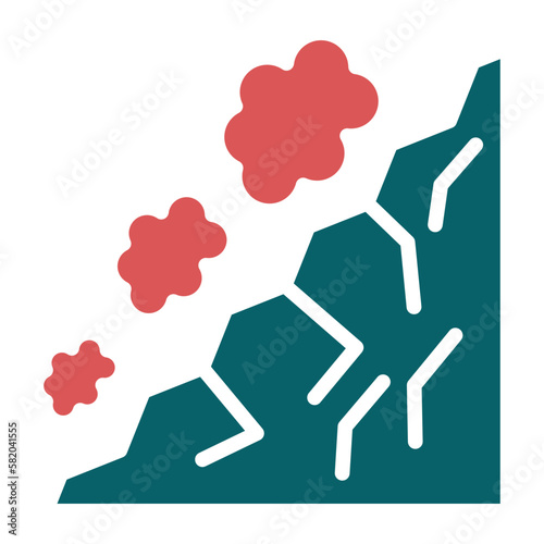 Vector Design Snow Avalanche Icon Style