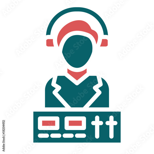 Vector Design DJ Icon Style