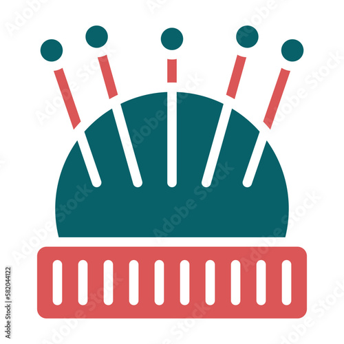 Vector Design Pin Cushion Icon Style