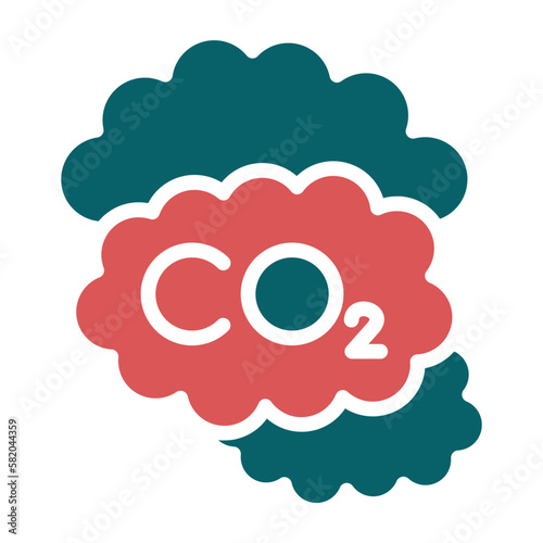 Vector Design Carbon dioxide Icon Style