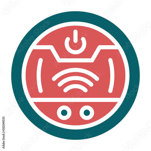 Vector Design Robot Vaccum Icon Style