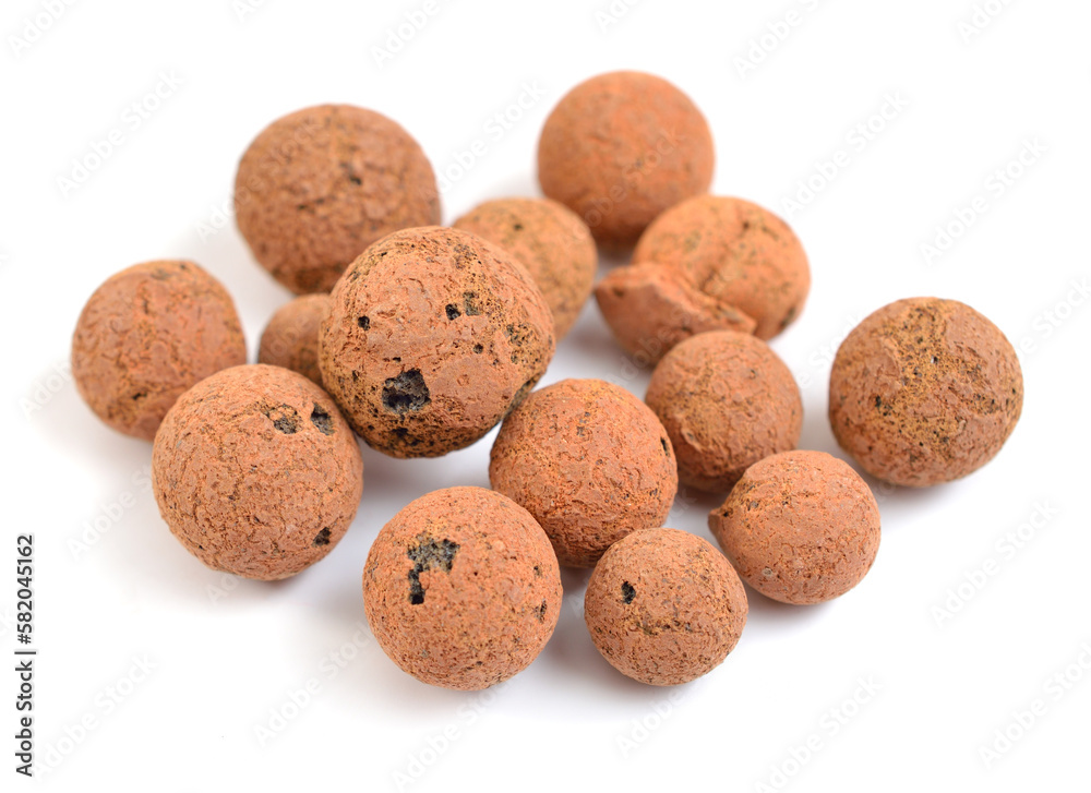 Lightweight expanded clay aggregate or exclay background Lightweight expanded clay aggregate or exclay background