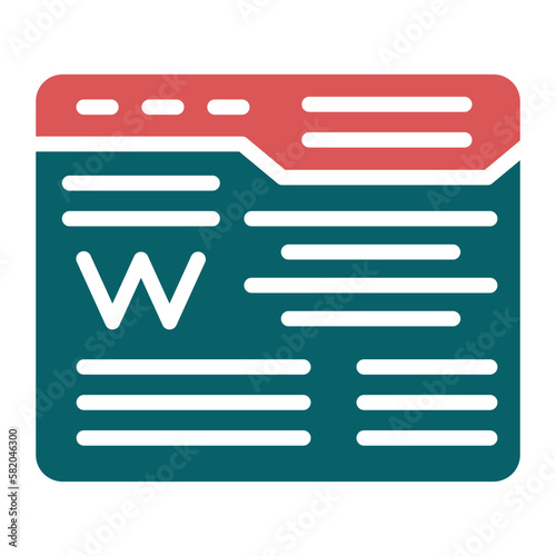 Vector Design Wikipedia Icon Style