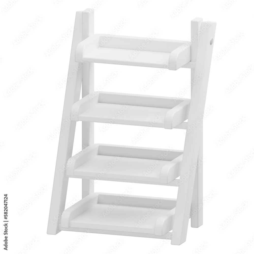 Ladder Shelf 3D Icon - obrazy, fototapety, plakaty 