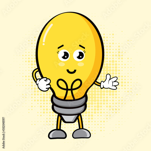 Cute Lamp Character, Cute Lamp Character is an adorable light fixture mascot design featuring a lovable lamp character that's perfect for a variety of applications