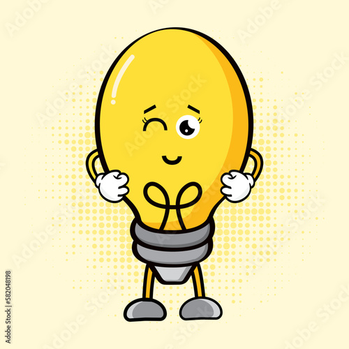 Cute Lamp Character, Cute Lamp Character is an adorable light fixture mascot design featuring a lovable lamp character that's perfect for a variety of applications