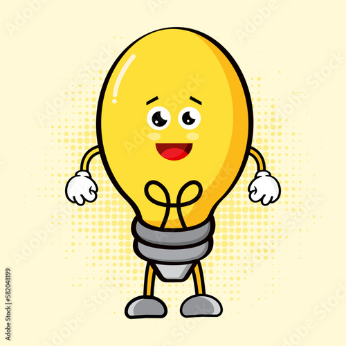 Cute Lamp Character, Cute Lamp Character is an adorable light fixture mascot design featuring a lovable lamp character that's perfect for a variety of applications