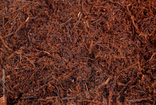 Heep of Fern root Compost substrate. Background.