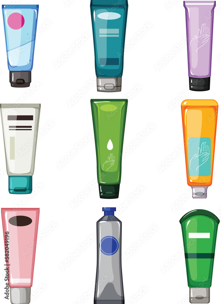 hand cream set cartoon vector illustration hand cream set cartoon vector illustration