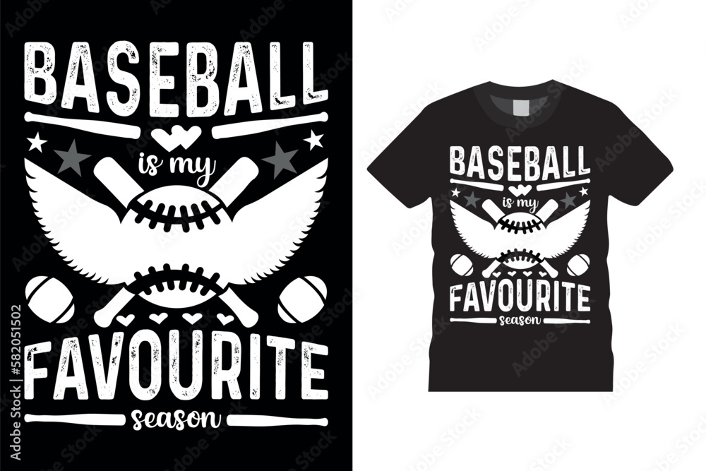 My Favorite Season is Baseball. Baseball game lover like this motivational quote sayings best