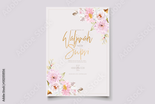 floral ornament invitation card illustration