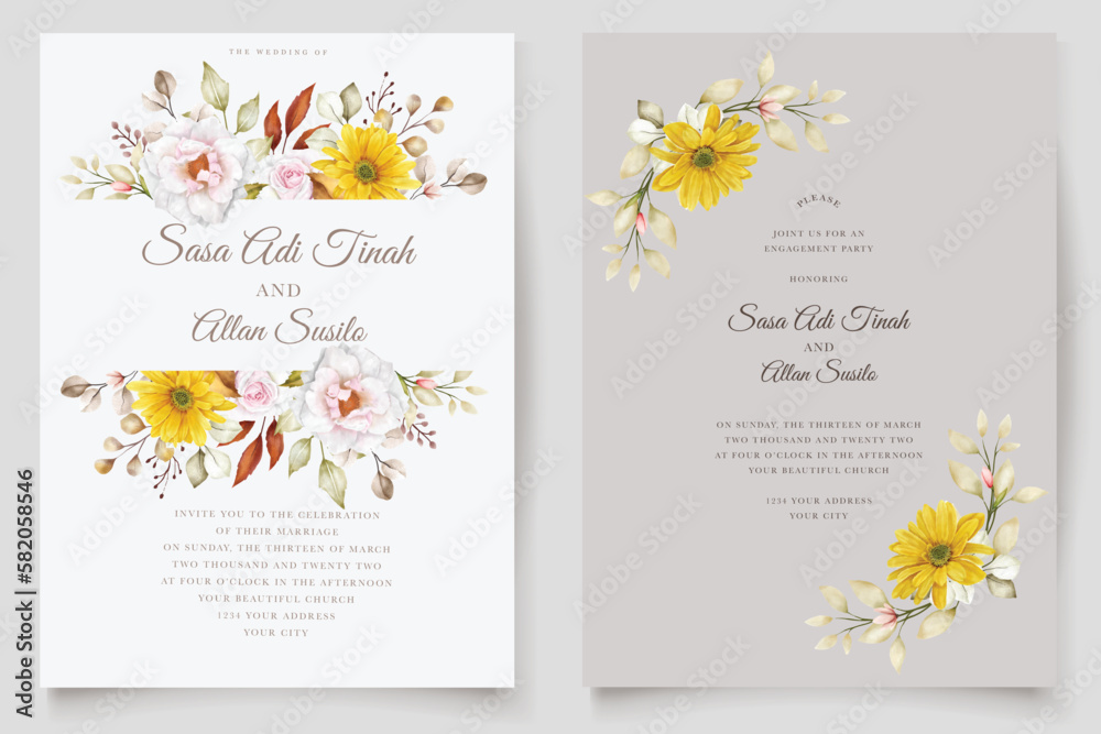 floral ornament invitation card illustration floral ornament invitation card illustration