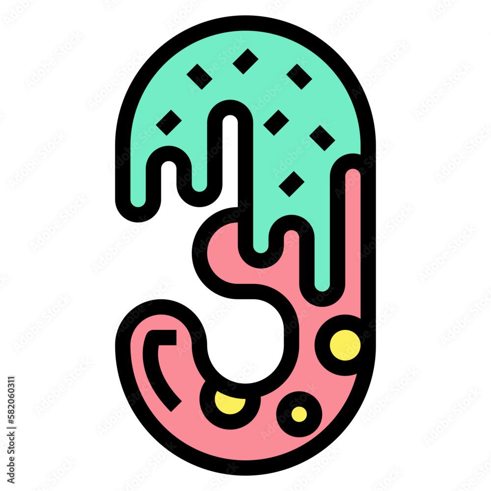 Three filled outline icon style Three filled outline icon style