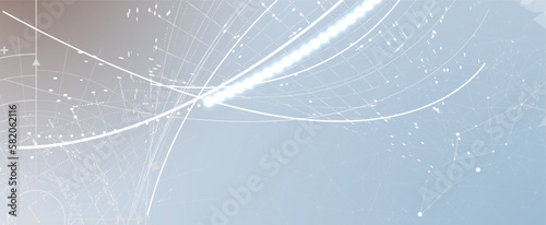 Quantum processing. Deep learning artificial intelligence. Future new technology  for business or science presentation