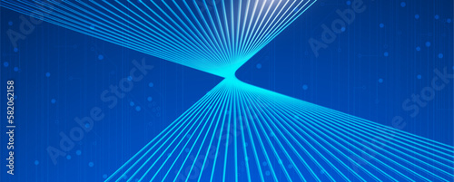 Quantum processing. Deep learning artificial intelligence. Future new technology  for business or science presentation