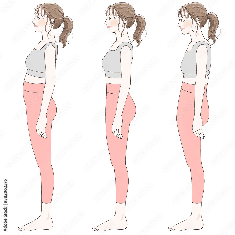 良い姿勢と悪い姿勢