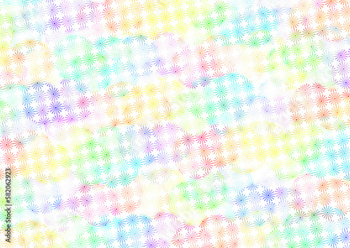 星をモチーフとした円形グラフィックの背景