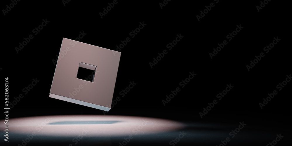 Roblox Logo Icon Spotlighted on Black Background Stock Illustration ...
