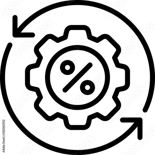 Quadro su tela cogwheel icon