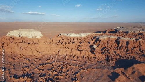 Goblin Valley, a desert in the United States, aerial view
