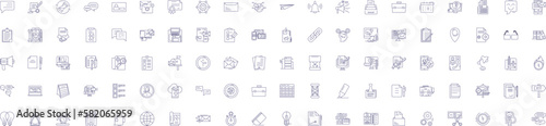 Coworking line icons signs set. Design collection of Sharing, Networking, Office, Collaboration, Community, Rugged, Hot desking, Connecting outline concept vector illustrations