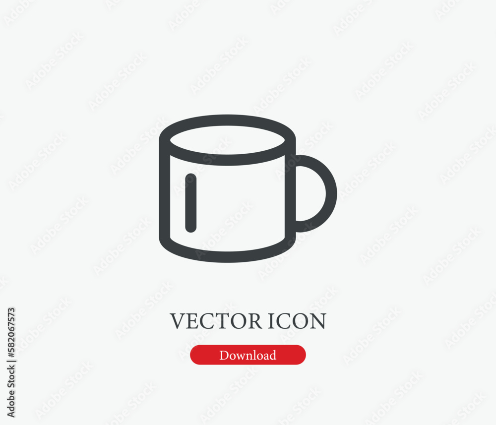 Cup vector icon. Editable stroke. Symbol in Line Art Style for Design, Presentation, Website or Mobile Apps Elements, Logo. Cup symbol illustration. Pixel vector graphics - Vector Cup vector icon. Editable stroke. Symbol in Line Art Style for Design, Presentation, Website or Mobile Apps Elements, Logo. Cup symbol illustration. Pixel vector graphics - Vector