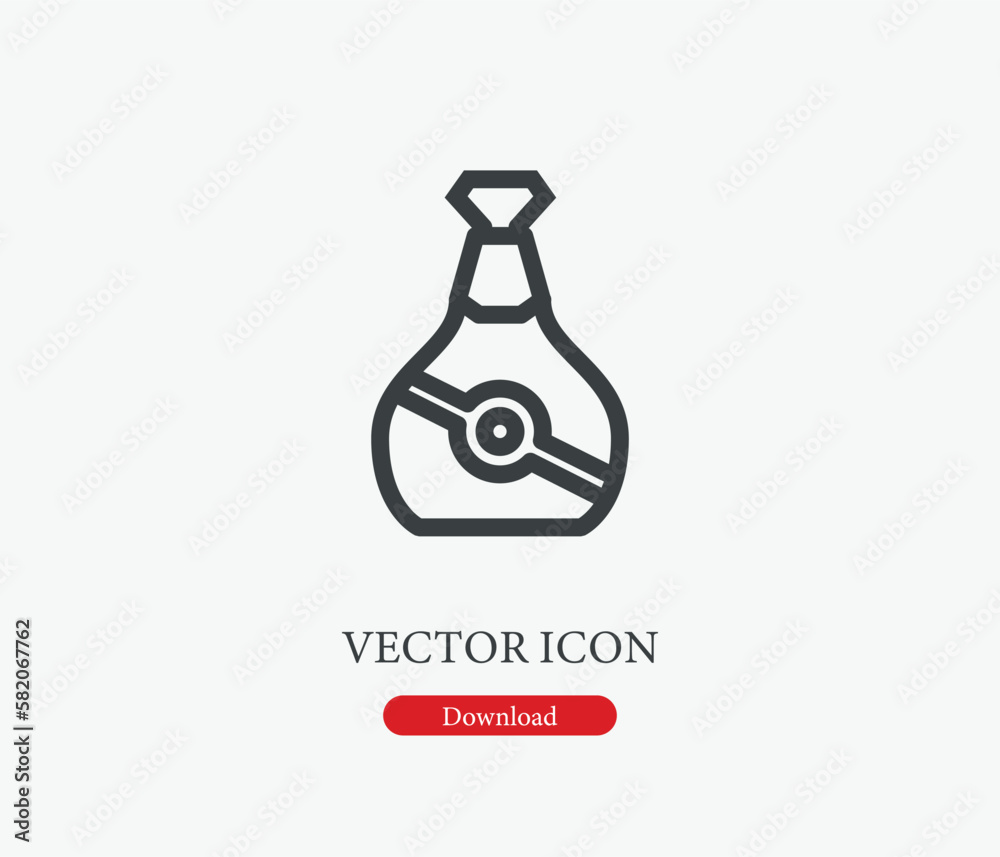 vector icon. Editable stroke. Symbol in Line Art Style Bottle for Design, Presentation, Website or Mobile Apps Elements, Logo. Bottle symbol illustration. Pixel vector graphics - Vector vector icon. Editable stroke. Symbol in Line Art Style Bottle for Design, Presentation, Website or Mobile Apps Elements, Logo. Bottle symbol illustration. Pixel vector graphics - Vector