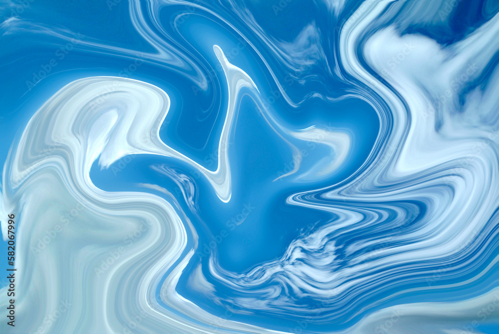 Fototapeta premium 青空と雲をまぜまぜして、抽象的なパターンを作ってみた