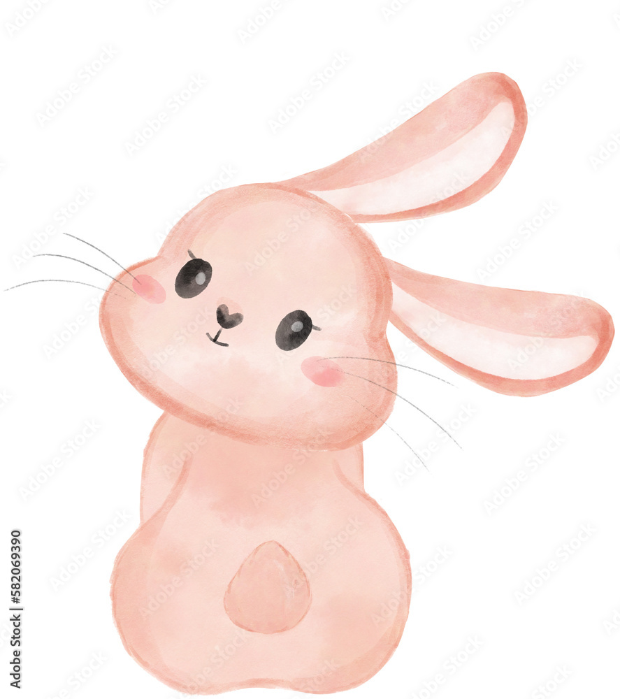cute sweet kawaii happy smile baby bunny rabbit watercolour cartoon kid animal spring Easter egg cute sweet kawaii happy smile baby bunny rabbit watercolour cartoon kid animal spring Easter egg