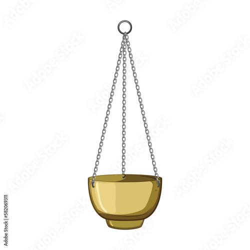 home hanging planter cartoon vector illustration