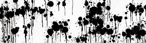 Grunge paint stroke background with brushstrokes, ink, and splashes in black and white. Perfect for artistic collections, freehand art, or sales promotions. Vector