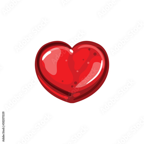 heart jelly candy cartoon vector illustration