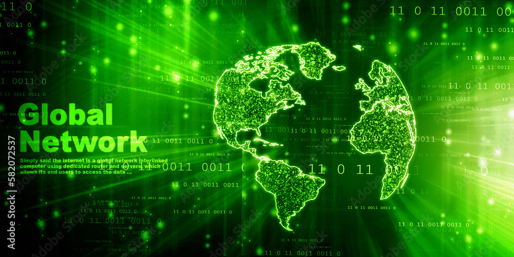 2d illustration world map abstract background