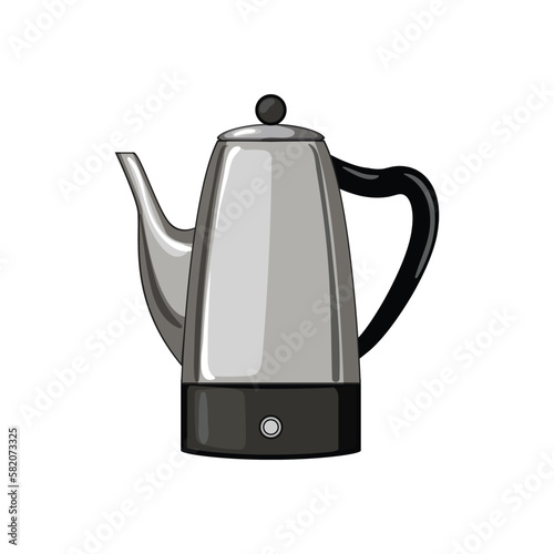 cup percolator pot coffee cartoon vector illustration photo