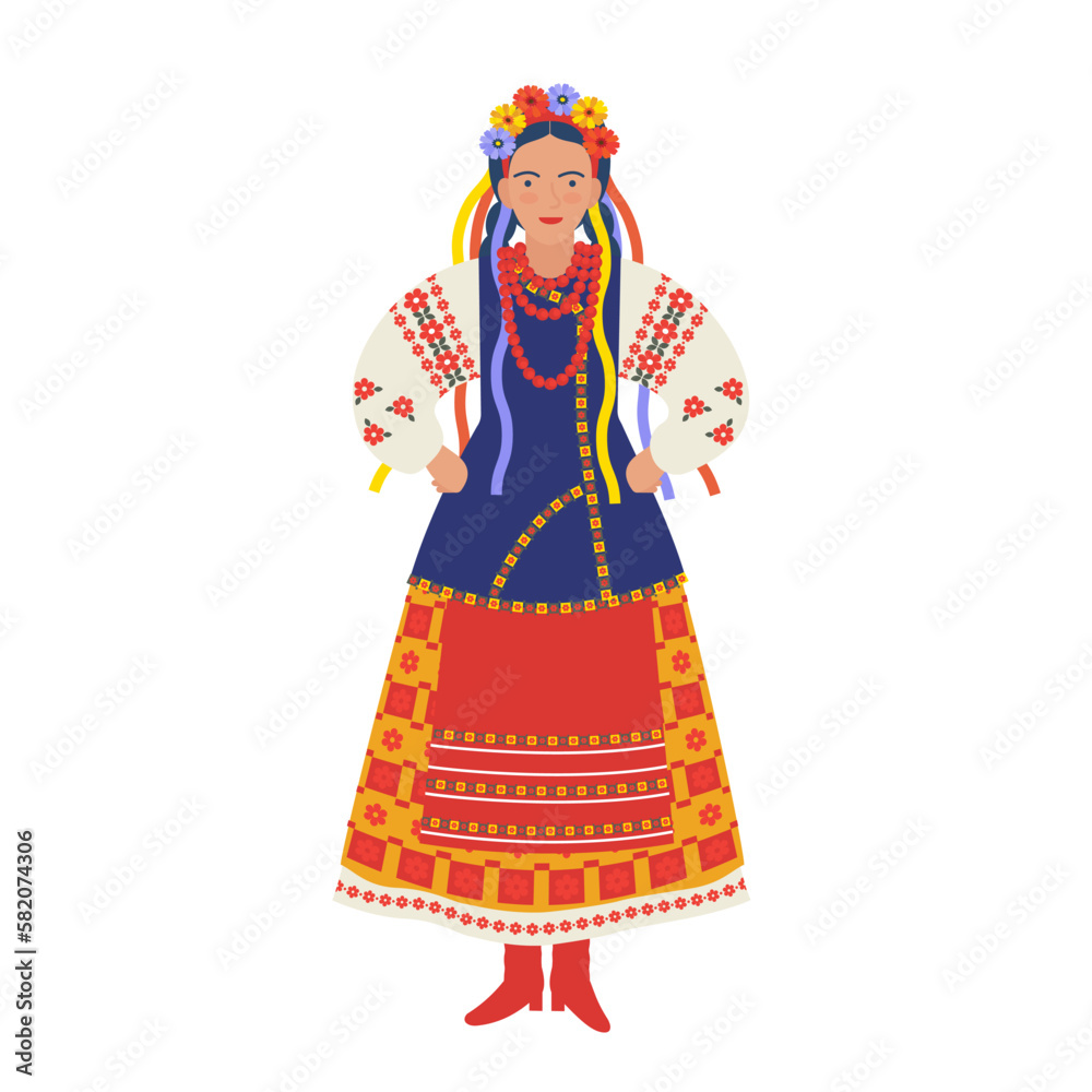girl in a Ukrainian folk costume