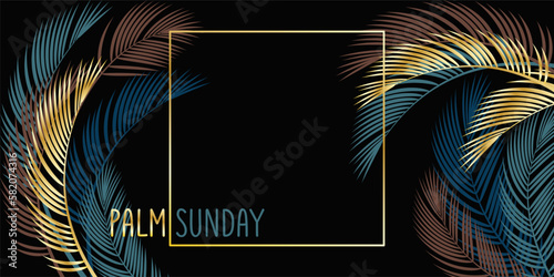 banner with the inscription palm Sunday