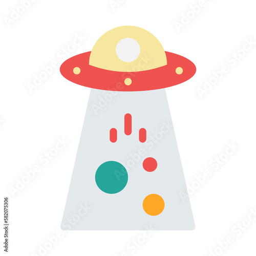 ufo alien flat icon