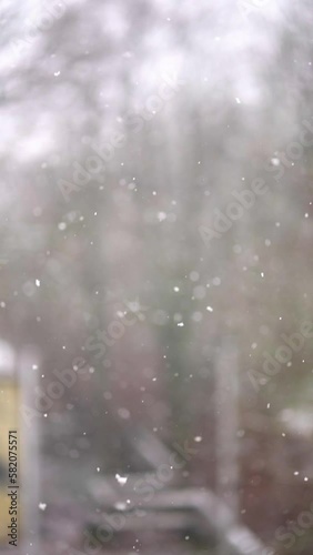 Schneefall in Zeitlupe