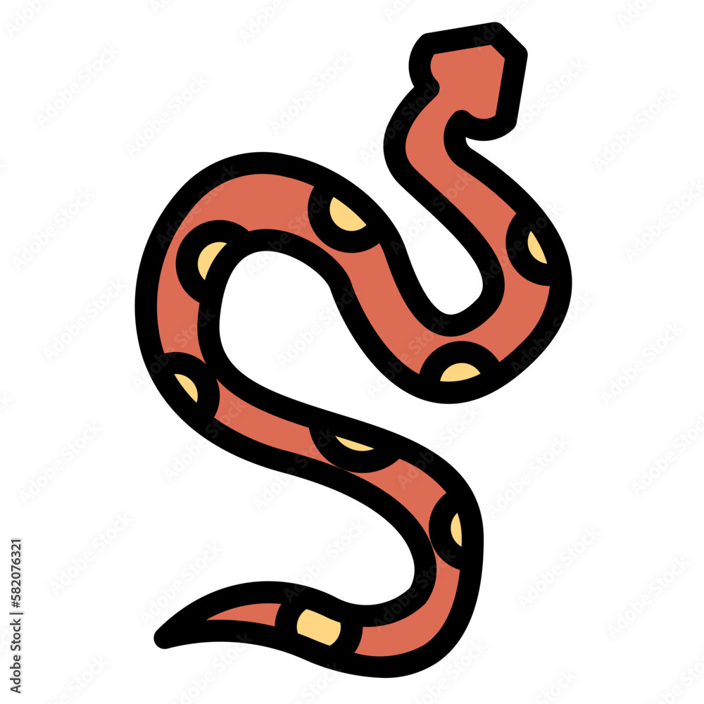 snake filled outline icon style snake filled outline icon style