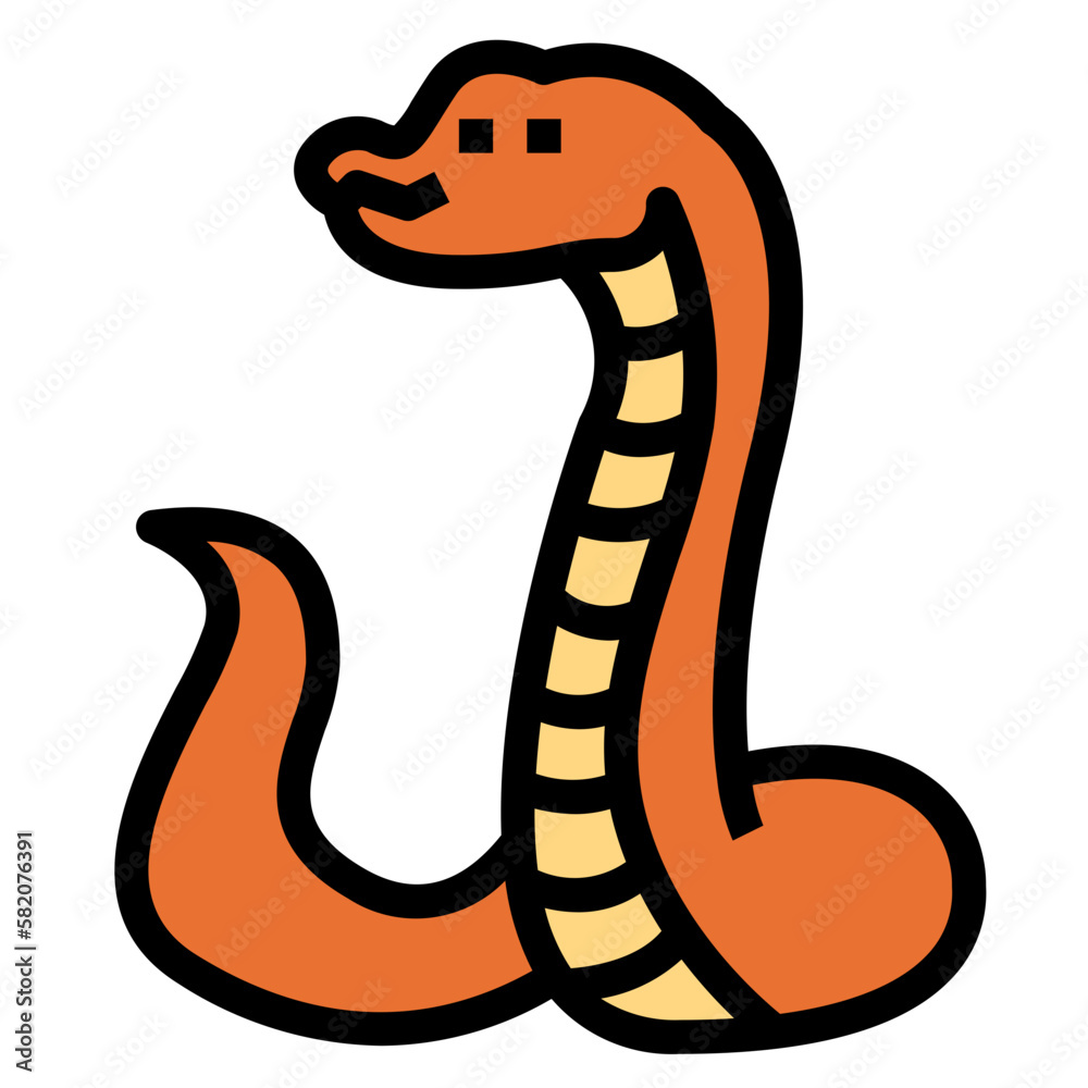 Fototapeta premium snake filled outline icon style
