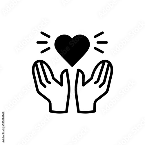 Benevolence icon in vector. Illustration