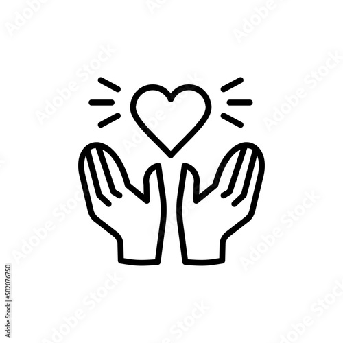 Benevolence icon in vector. Illustration