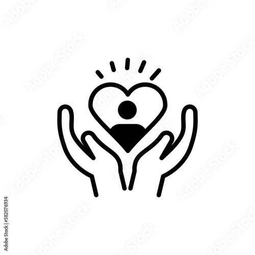 The humanitarian icon in vector. Illustration