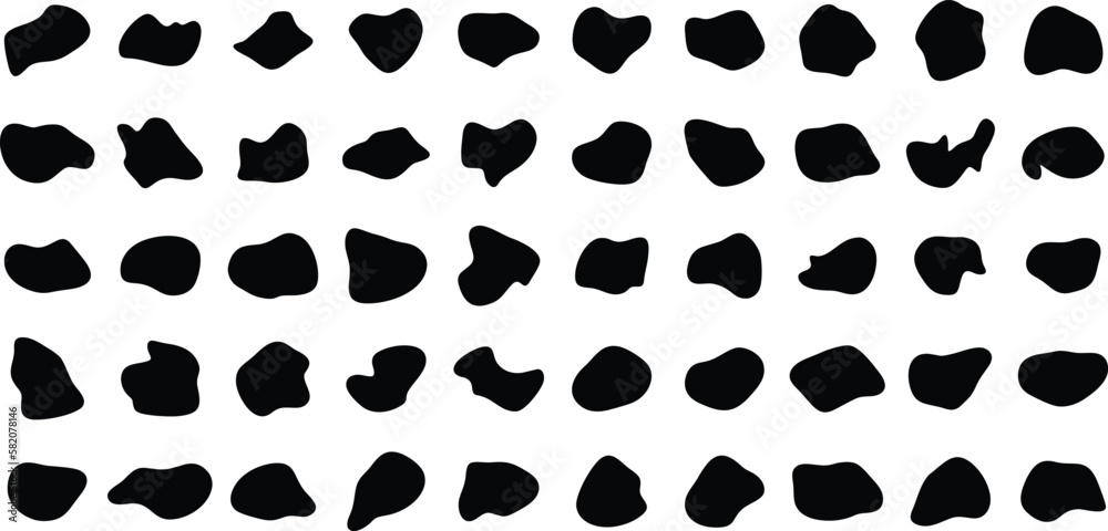 Hand Drawn Organic Shapes Liquid and fluid shape Black symbol Black color 50 Set Hand Drawn Organic Shapes Liquid and fluid shape Black symbol Black color 50 Set
