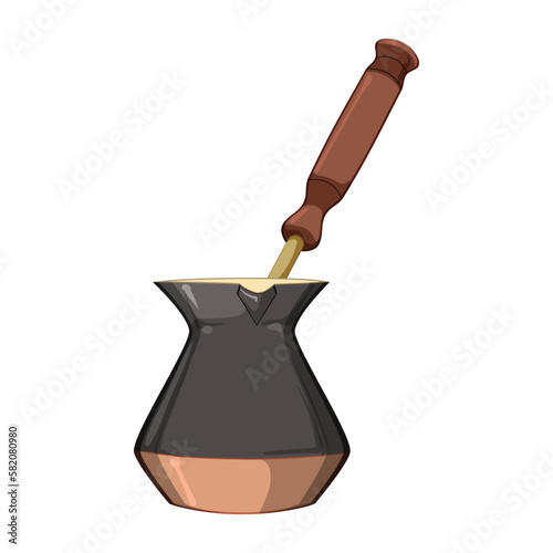 caffeine cezve coffee cartoon vector illustration