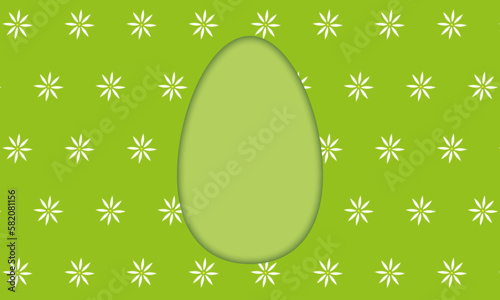 easter egg paper cut decorative green wallpaper floral background