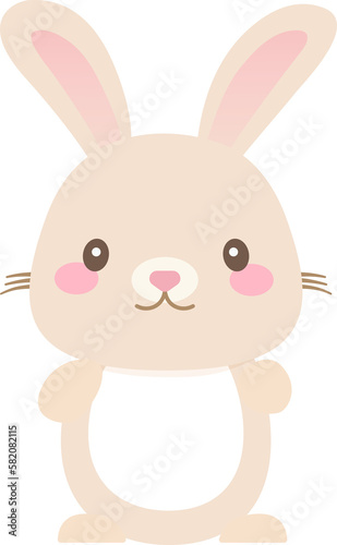 Easter cube bunny little rabbit for holiday design concept.