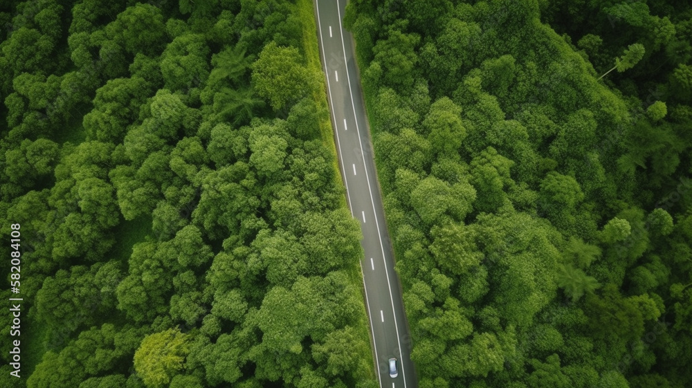 aerial photography of curved road on summer, colorful summer nature colors on trees aerial photography of curved road on summer, colorful summer nature colors on trees