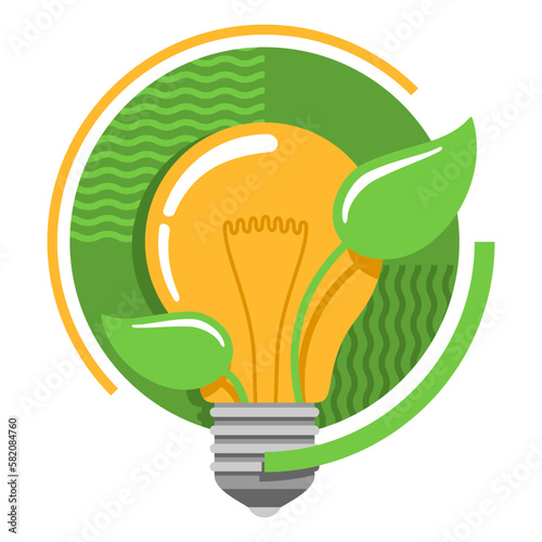 Sustainable development - Abstract lightbulb
