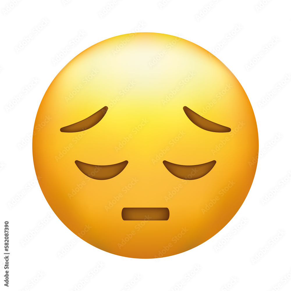 Disappointed emoji. Sad face, unhappy emoticon Disappointed emoji. Sad face, unhappy emoticon